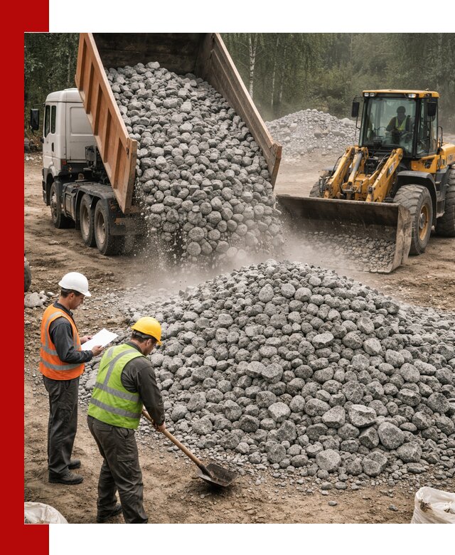 Гранитный щебень фракция 70-150 доставка в Темрюке