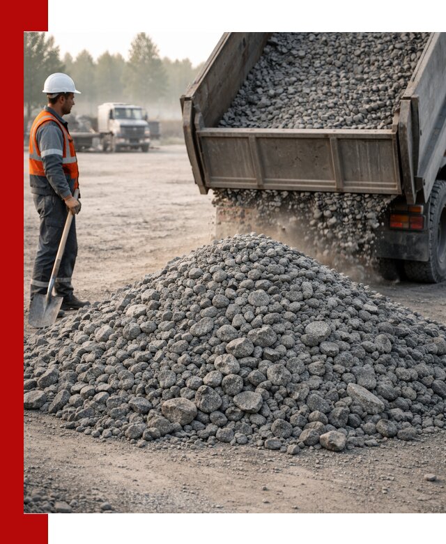 Гранитный щебень фракции 100–201 для строительства в Темрюке