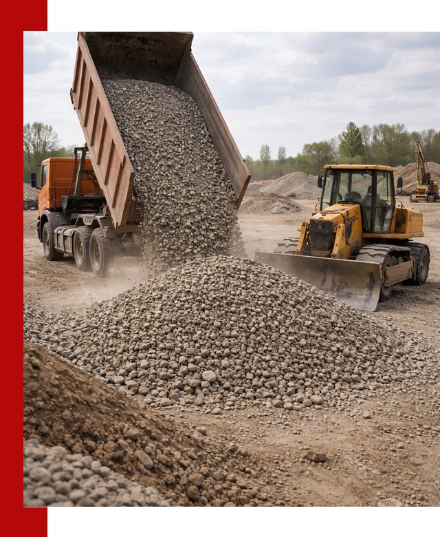 Доставка гравийного щебня фракции 40-70 в Темрюке