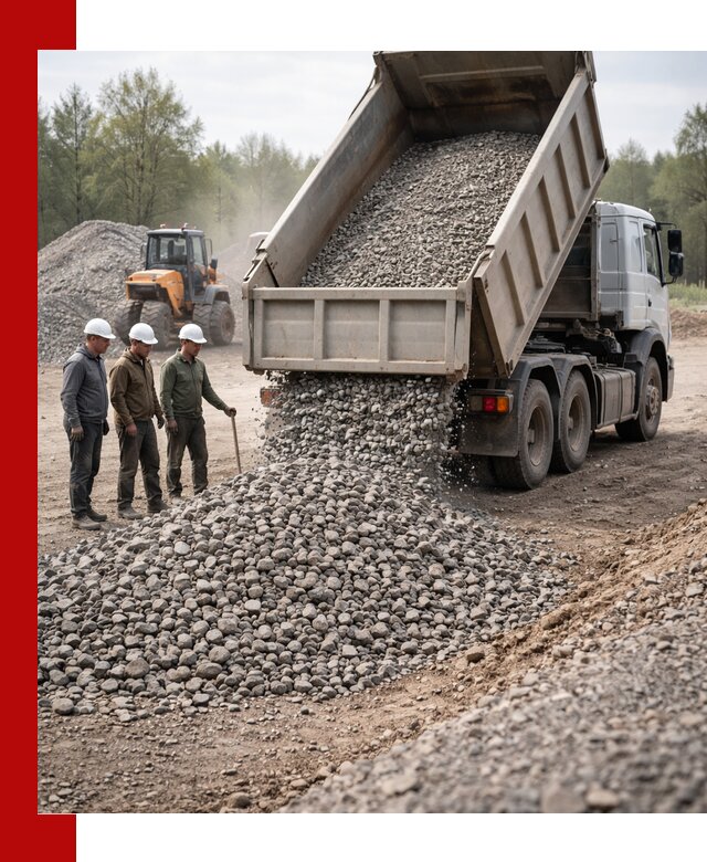 Доставка гравийного щебня фракции 70-120 в Темрюке