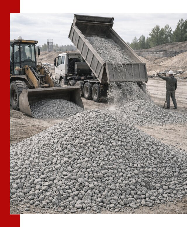 Доставка известнякового щебня фр. 5–20 в Темрюке