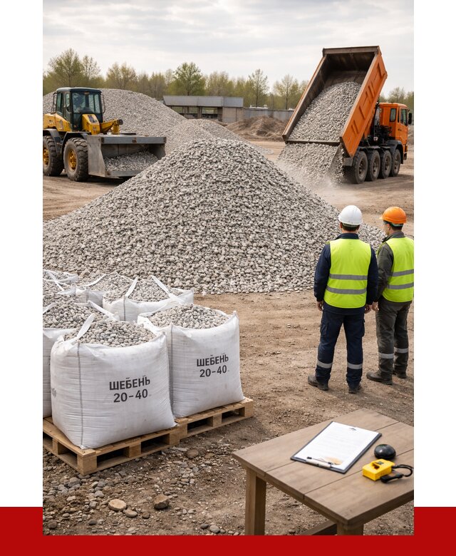 Известняковый щебень 20-40 в Темрюке от 2162 р. ПРОНЕРУДТмр