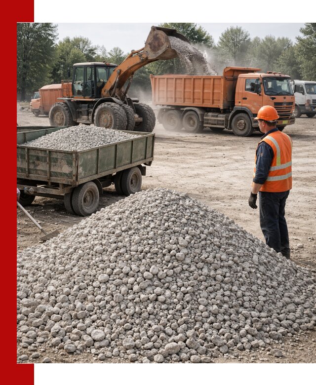 Доставка известнякового щебня фракция 20–40 в Темрюке