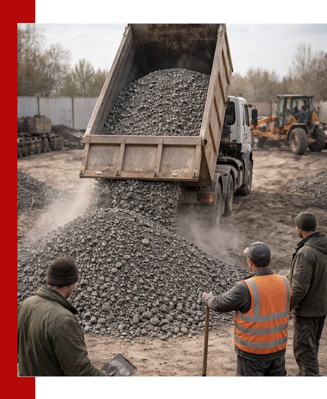 Доставка шлакового щебня в удобные сроки по выгодной цене в Темрюке