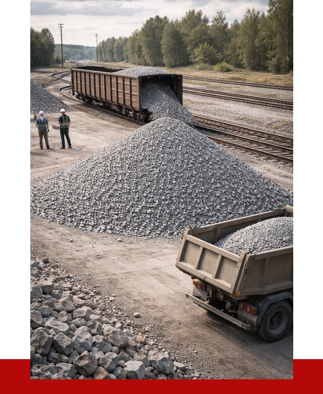 Железнодорожный щебень 20-60 в Темрюке от 1750 р. | ПРОНЕРУДТмр