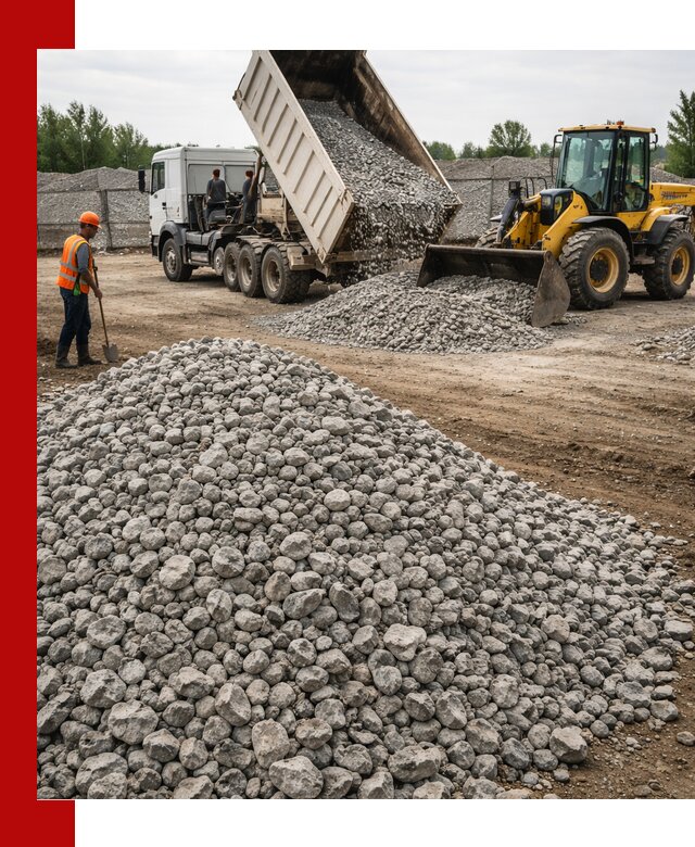 Доставка бетонного щебня фракции 40-70 в Темрюке