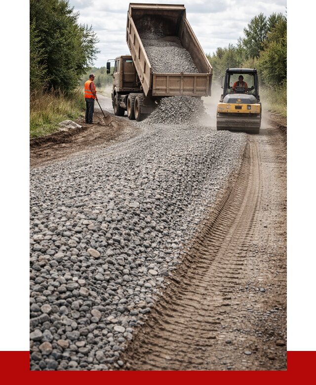Щебень для отсыпки дороги в Темрюке от 2779 р. ПРОНЕРУДТмр