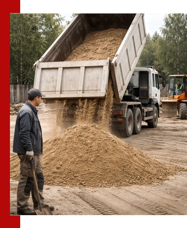 Доставка и продажа песка с разгрузкой в Темрюке