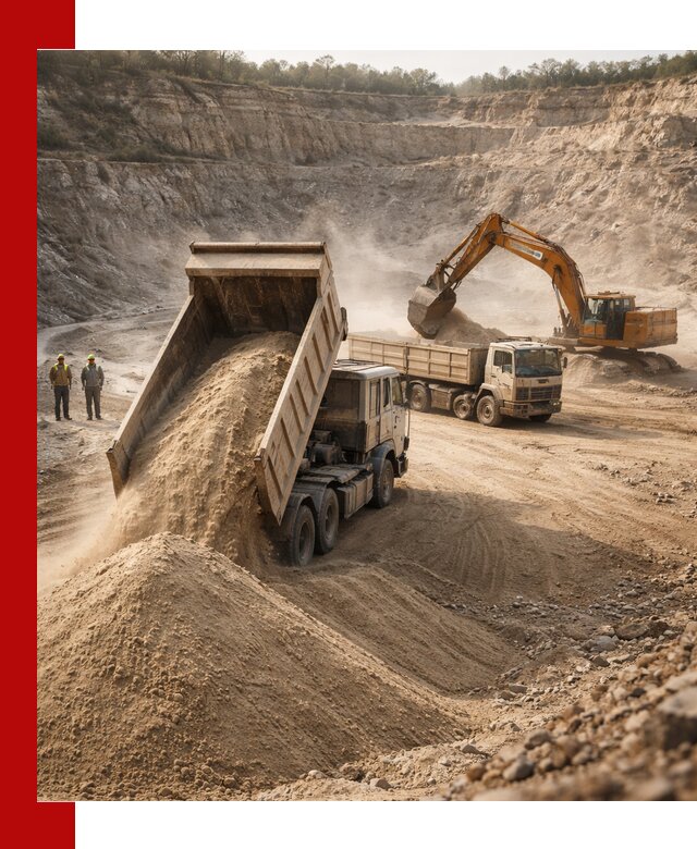 Карьерный песок навалом с доставкой в Темрюке