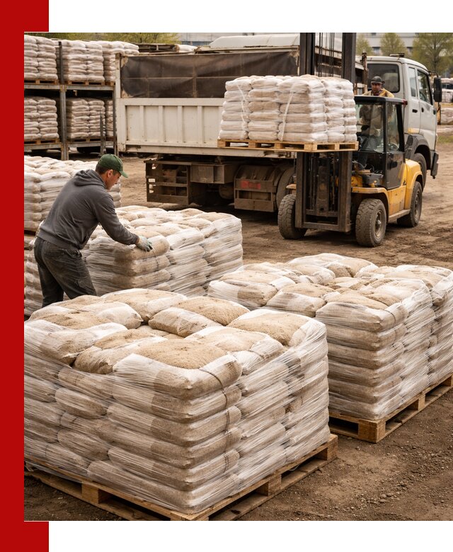 Карьерный песок в мешках с доставкой в Темрюке