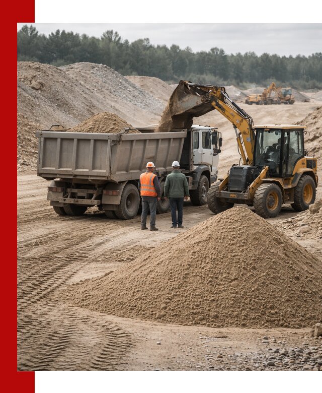 Карьерный среднезернистый песок с доставкой в Темрюке