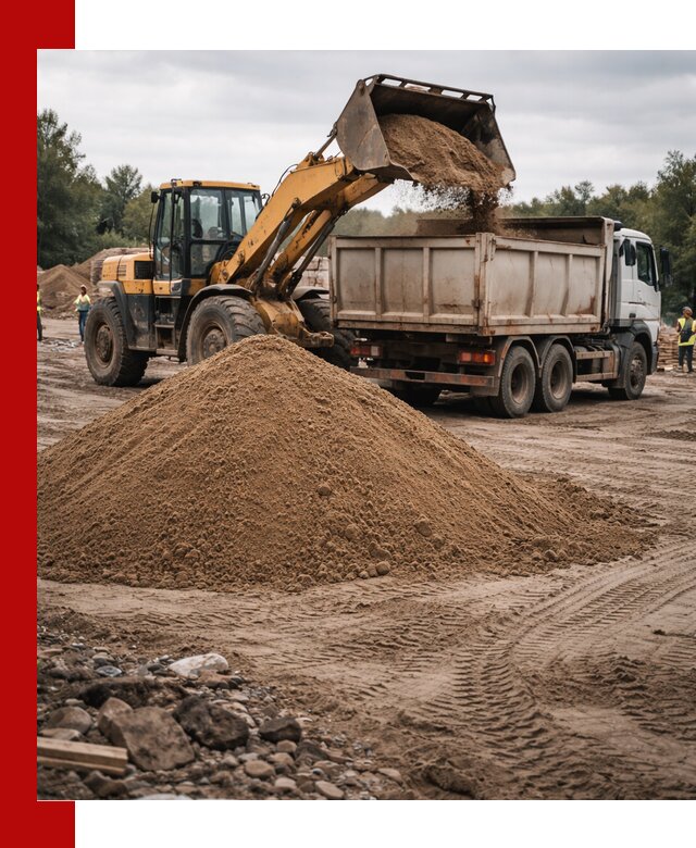 Доставка речного песка навалом в Темрюке быстро и выгодно