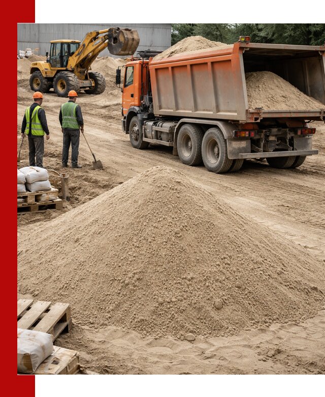 Доставка и продажа мытого речного песка в Темрюке