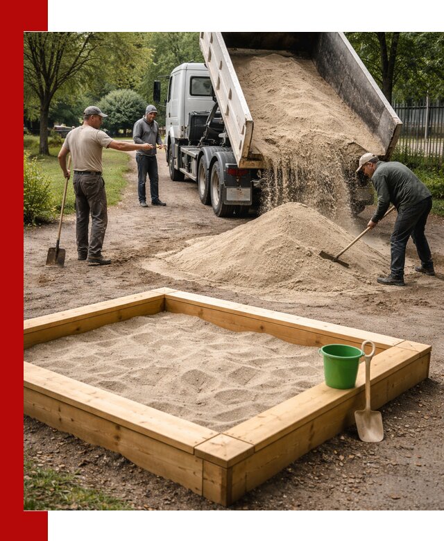 Песок для песочницы с доставкой в Темрюке недорого и чистый