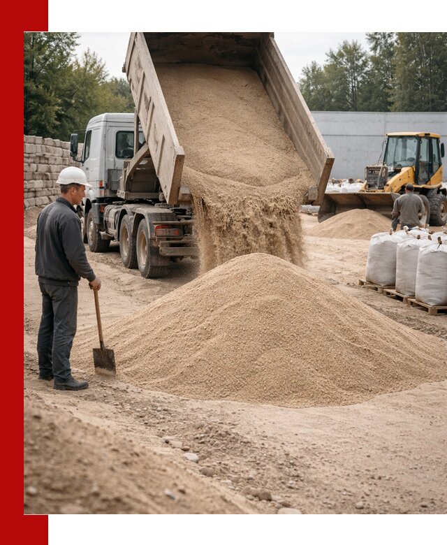 Кварцевый песок фракция 0–3 мм с доставкой в Темрюке