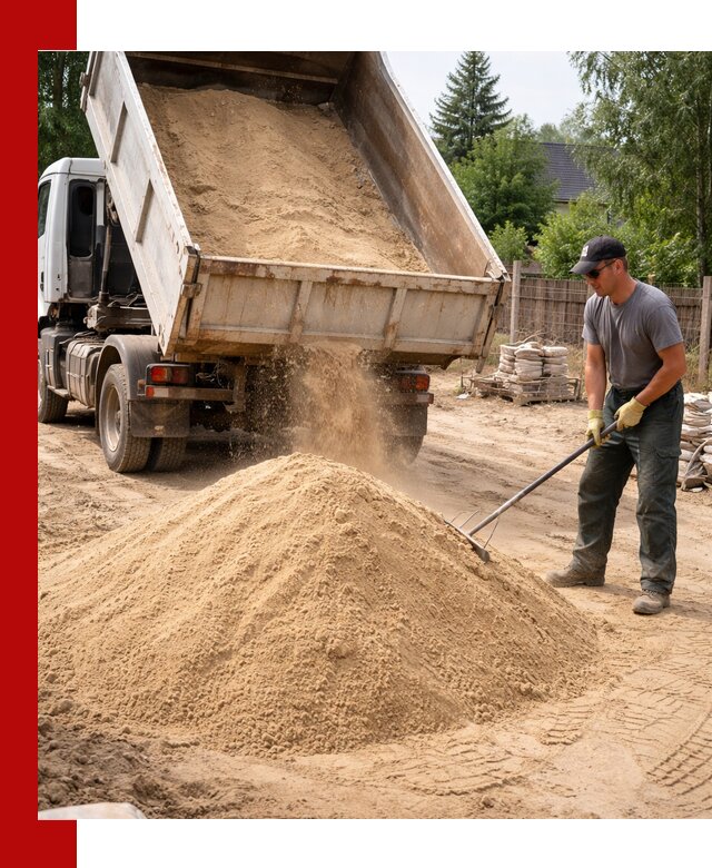Доставка сухого песка самосвалами в Темрюке