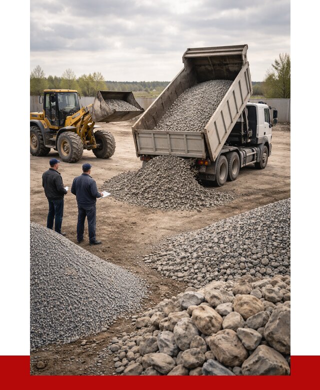 Гравий и камень с доставкой в Темрюке от 4323 р. - ПРОНЕРУДТмр