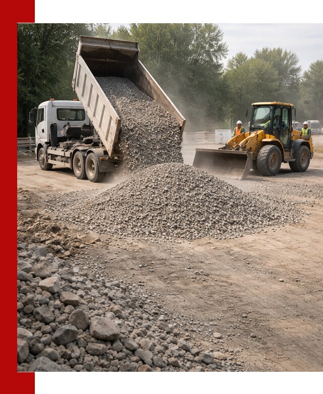 Гравий фракция 5–20 доставка в Темрюке оптом и в розницу