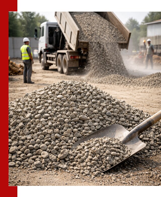 Доставка гравия фракции 20-40 в Темрюке с самосвалами