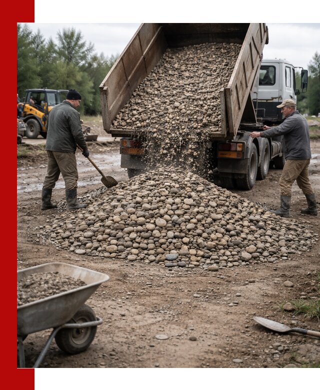 Доставка гальки речной оптом и в розницу в Темрюке