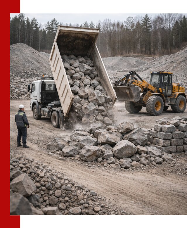 Доставка и продажа бутового гранитного камня в Темрюке