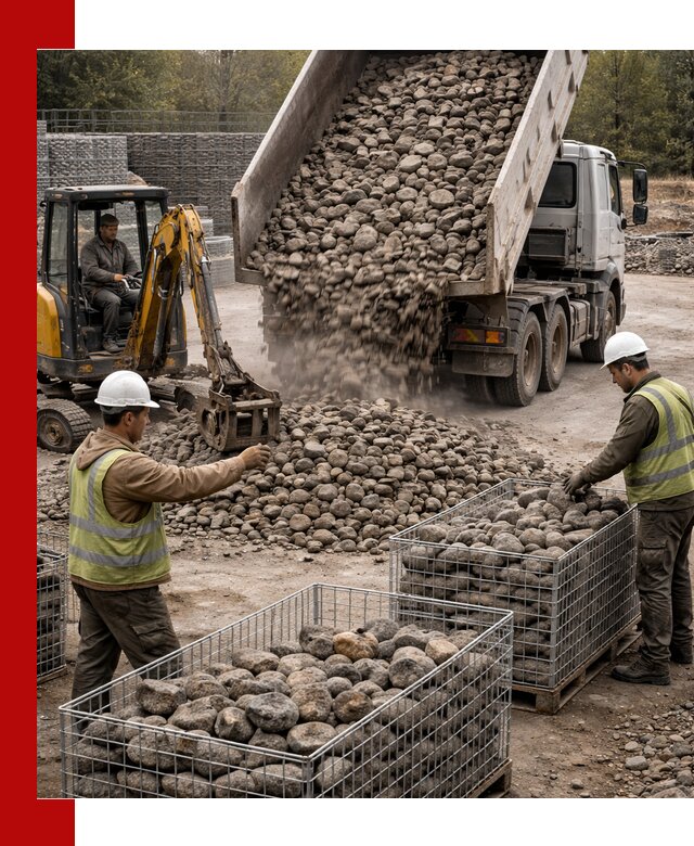 Камень для габионов фракция 100–201 в Темрюке