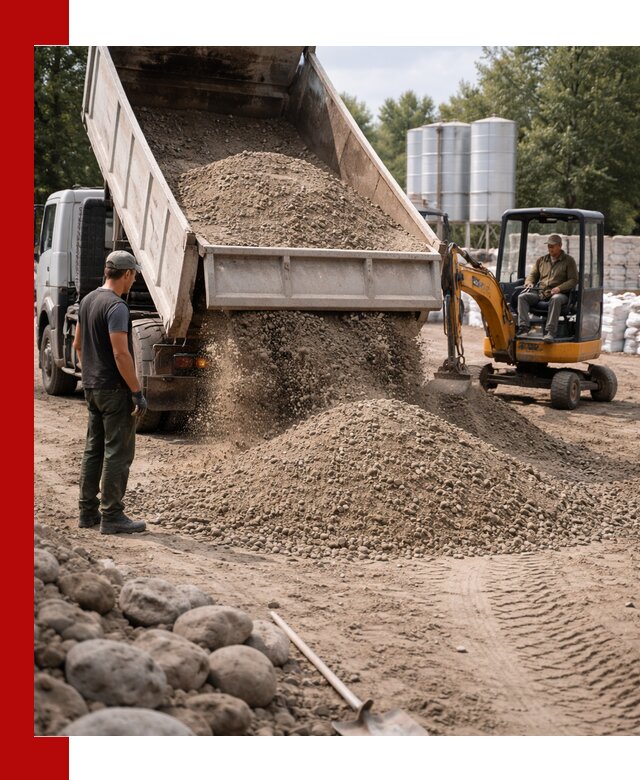 Доставка ПГС С3 в Темрюке самосвалами и миксерами