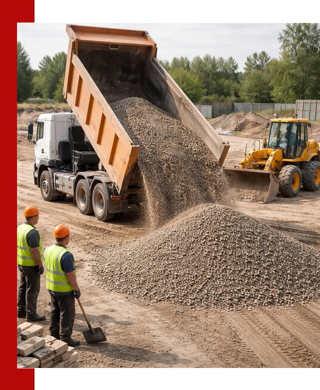 Доставка щебёночно-песчаной смеси ЩПС С7 в Темрюке