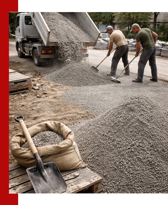 Отсев для тротуарной плитки в Темрюке — доставка и укладка