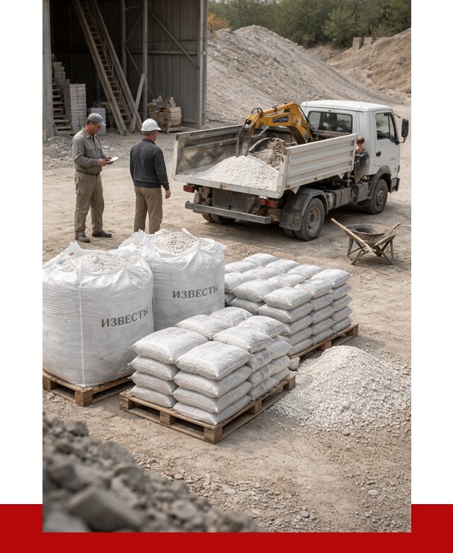 Известь строительная в Темрюке с доставкой от 4323 р. | ПРОНЕРУДТмр