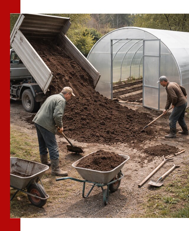 Грунт для теплицы с доставкой в Темрюке — плодородный субстрат под растения