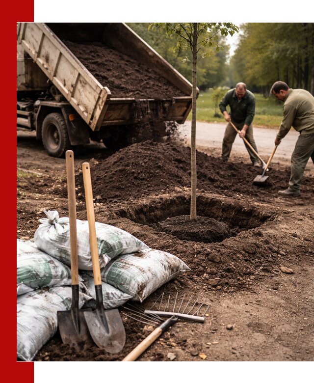 Грунт для посадки деревьев в Темрюке — доставка и подготовка почвы
