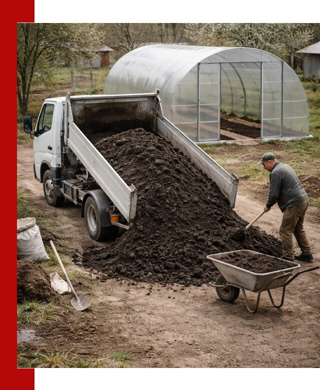 Чернозем для теплицы с доставкой в Темрюке