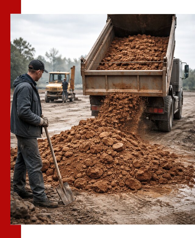 Глина для засыпки в Темрюке с доставкой самосвалами