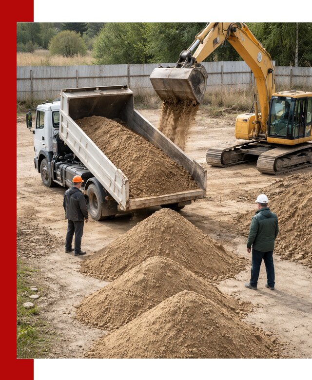 Доставка супеси вагонными и автопартиями в Темрюке