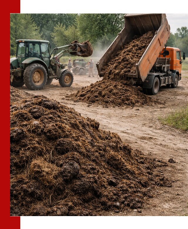 Доставка навоза самосвалами в Темрюке для сельхозпотребностей