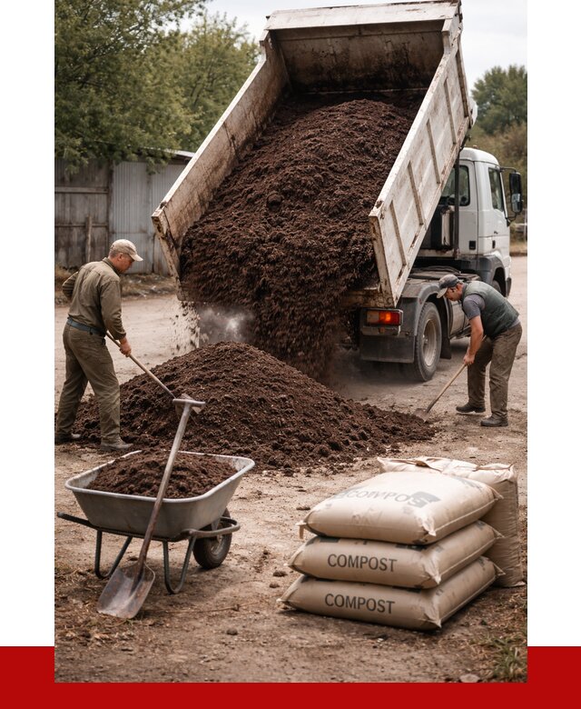Купить компост в Темрюке от 4323 р. за куб с доставкой | ПРОНЕРУДТмр
