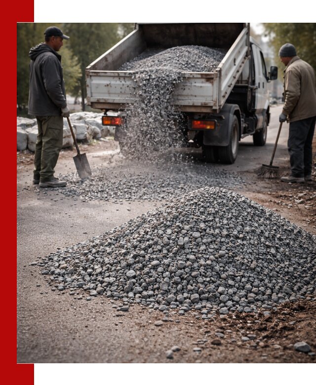 Гранитная крошка для посыпки дорог и тротуаров в Темрюке