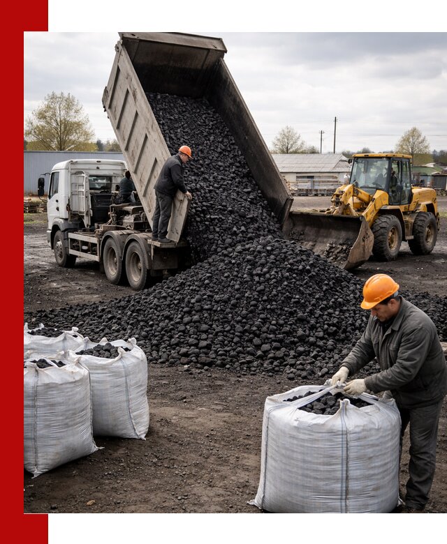 Доставка каменного угля в Темрюке оптом и в розницу