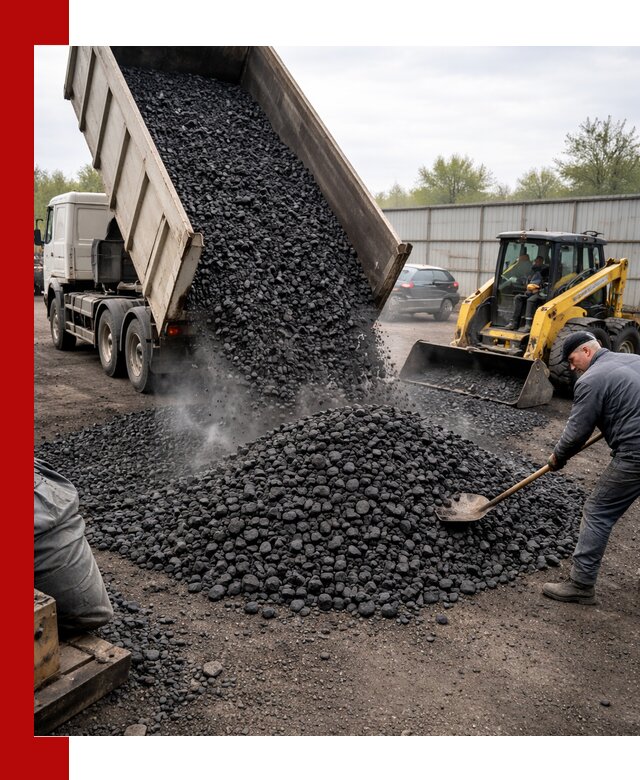 Доставка угля орех в Темрюке оптом и в розницу