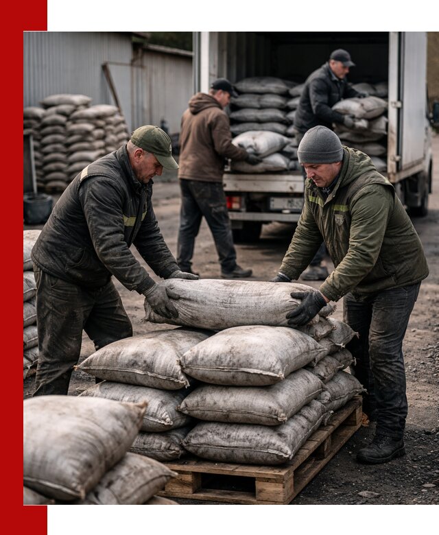 Доставка угля в мешках по выгодным ценам в Темрюке
