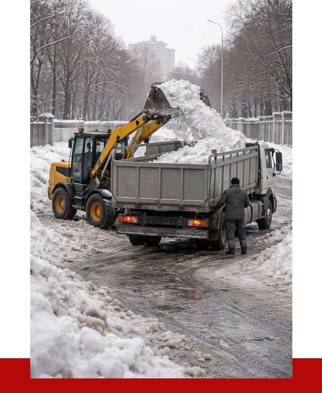 Вывоз снега с погрузкой в Темрюке от 3603 р. ПРОНЕРУДТмр