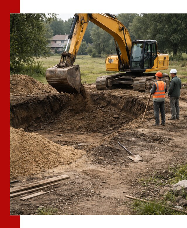 Рытье котлована под фундамент в Темрюке (быстро и недорого)