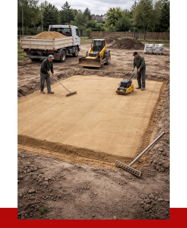 Устройство песчаной подушки в Темрюке от 4632 р. ПРОНЕРУДТмр