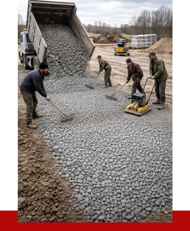 Устройство щебеночной подушки в Темрюке от 4632 р. ПРОНЕРУДТмр