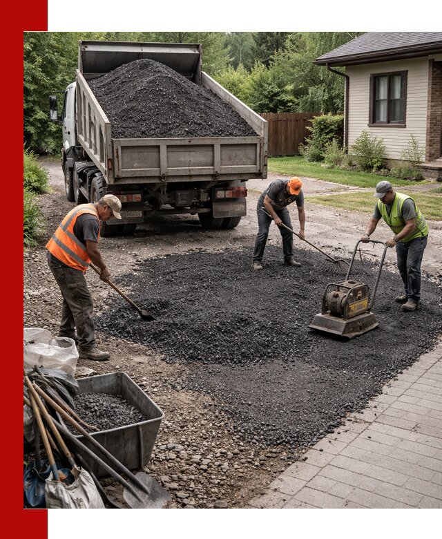 Асфальтовая крошка для двора с доставкой в Темрюке